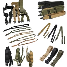 Tactical Gun Sling 1 2 3 Point Shoulder Strap Belt With Metal Buckle Rifle Sling