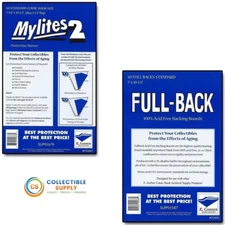 Mylars Standard Mylite2 Sleeves & Full Back 42pt Boards COMBO 50 of ea. E.Gerber
