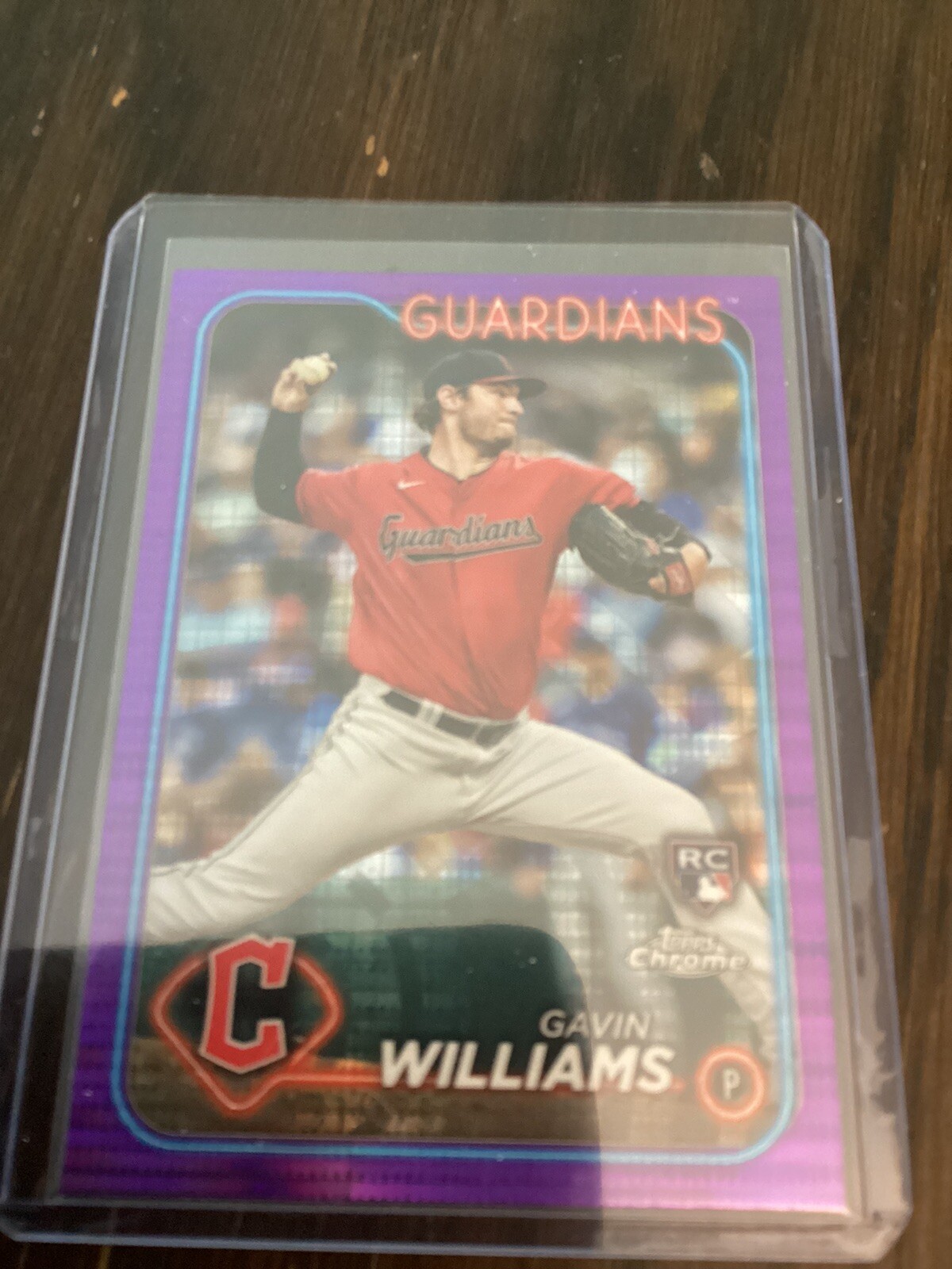 2024 Topps Chrome - Purple Sonar Refractor #15 Gavin Williams /275 (RC)