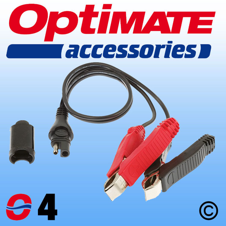 SAE74 Optimate SAE Battery Clamp Lead (Crocodile Clips) ACU201 (O4/O-4) OPL004