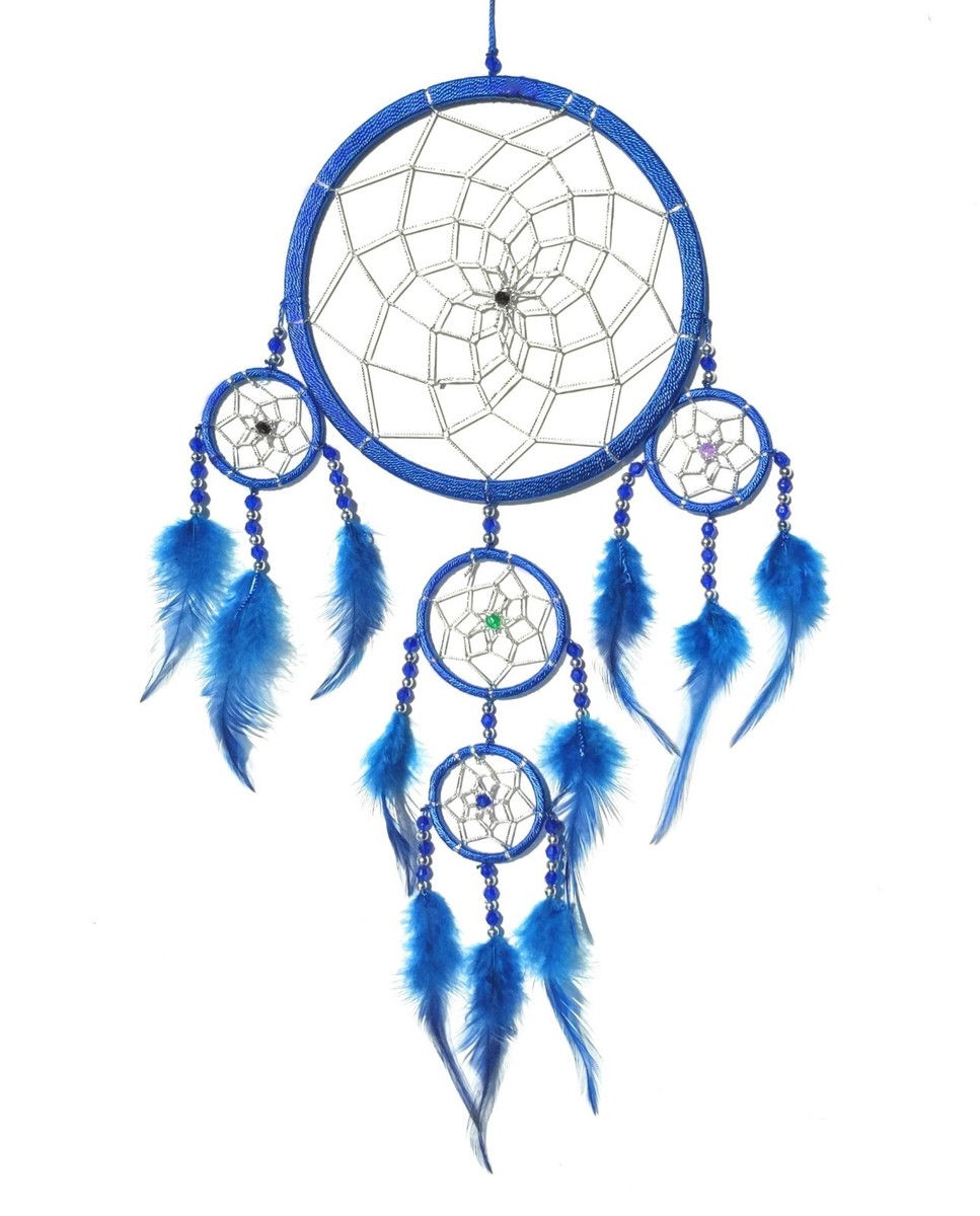 Dream Catcher Boys Blue Dreamcatcher Silver web 16X35cm Fair Trade