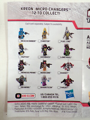 KRE-O Transformers Micro Changers Collection 3 Figures - Pick Your Character!