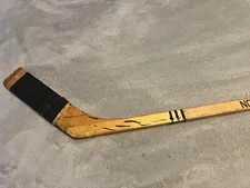 Bobby Hull game used and signed hockey stick