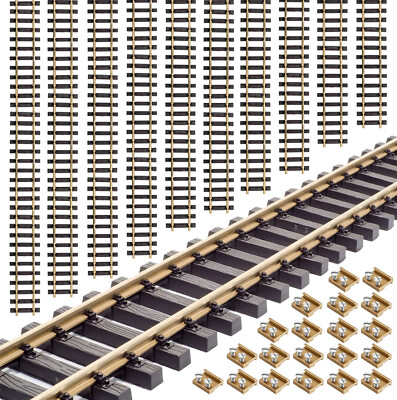 10x Gleise gerade 90 cm + Verbinder kompatibel Spur G Schienen Gartenbahn Anlage