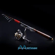 6.9ft Professional Carbon Fiber Telescopic Sea Fishing Rod Travel Spinning Pole