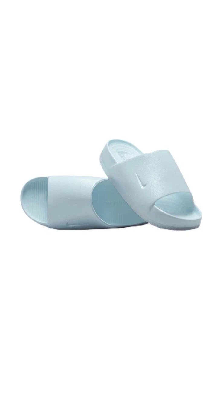 Nike CALM SLIDE sandalo donna taglia 9 leggero Active Slides blu galcier ~nuovo