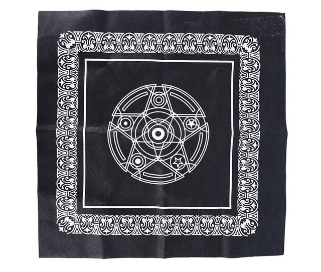 Tarot Card Game Mat Table Cloth Pentacle Pentagram