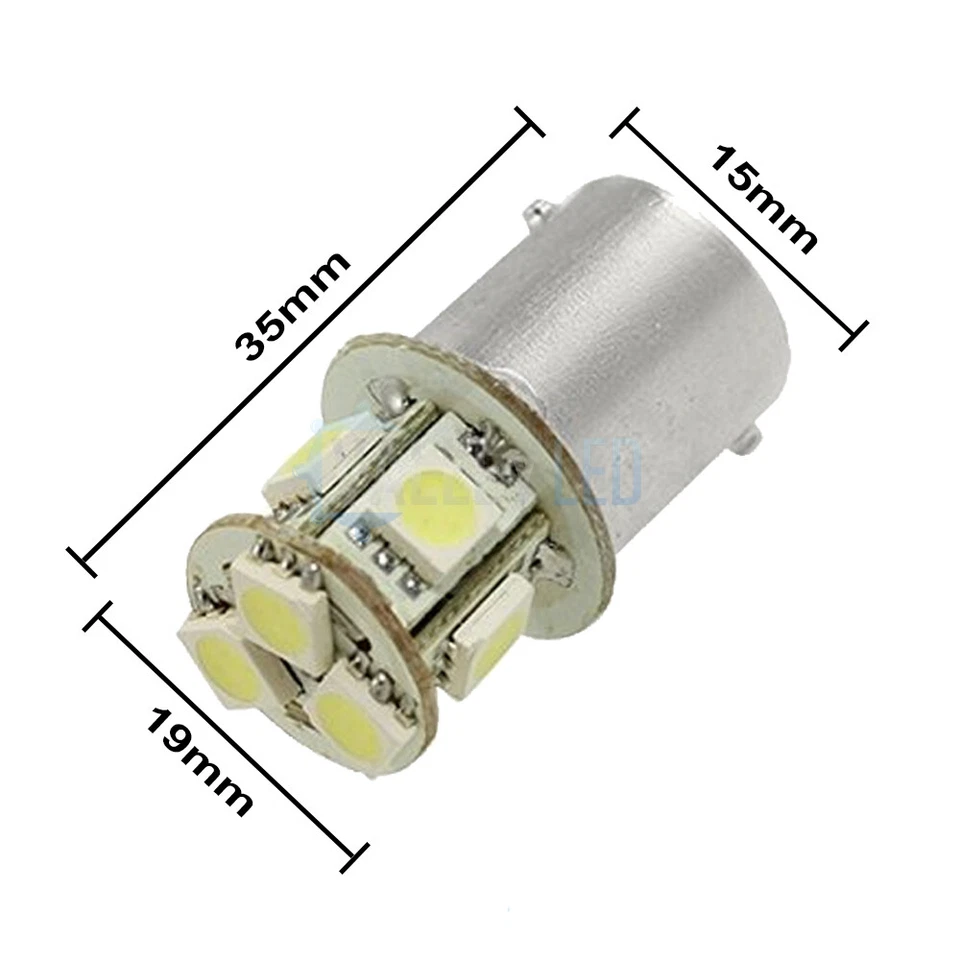24v Side Light 149 246 R5W R10W 8 SMD BA15s LED Hella Spot Bulbs HGV Truck - Image 2 of 4