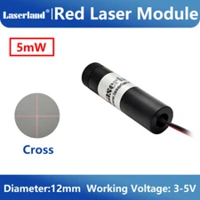 Focusable 660nm 650nm 5mW Red Laser Cross Module Diode 12mm