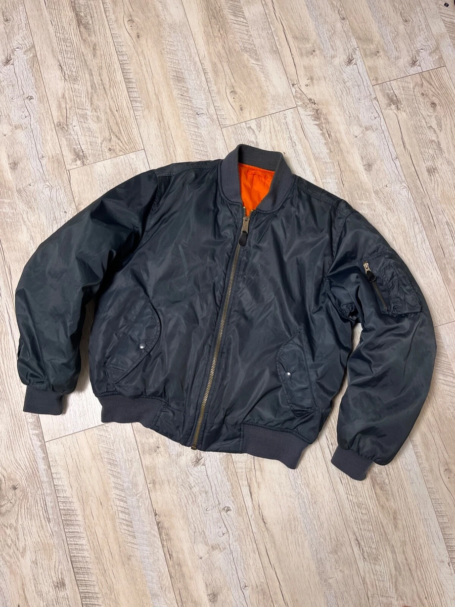 | Vintage Jacket eBay L Men Two-Sided Alpha Bomber Industries MA-1