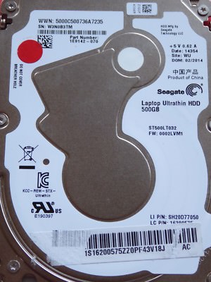 Seagate ST500LT032 | PN: 1E9142-070 | FW: 0002LVM1 | WU | 02/2014 | 500GB #03