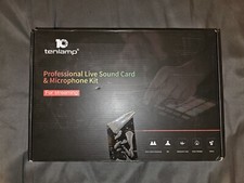 tenlamp V10 Live Sound Card, Audio Mixer Kit  Studio Recording Microphone