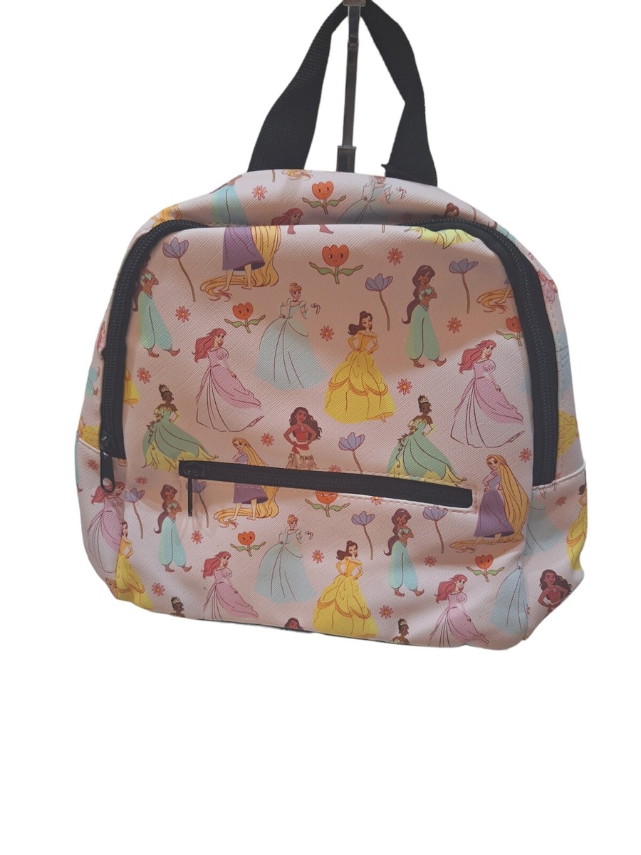 Bioworld Disney Princess Mini Backpack - NEW Disney Bioworld Floral Princesses Mini Backpack Pink  main image 3