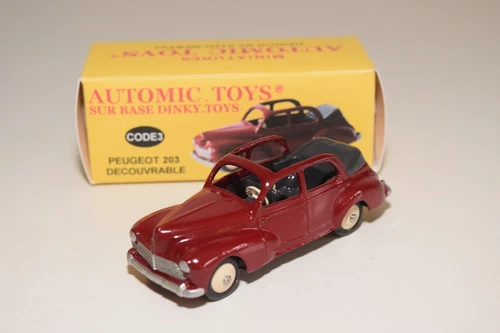A40 1:43 STHUBERT92 AUTOMATIC TOYS 24R PEUGEOT 203 DISCOVERABLE MAROON MIB RARE
