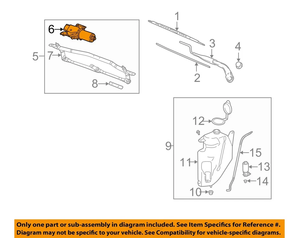 Motor limpiaparabrisas usado se adapta a: Chevrolet Equinox 2007 hasta 1/29/08 grado A Foto 3 de 4