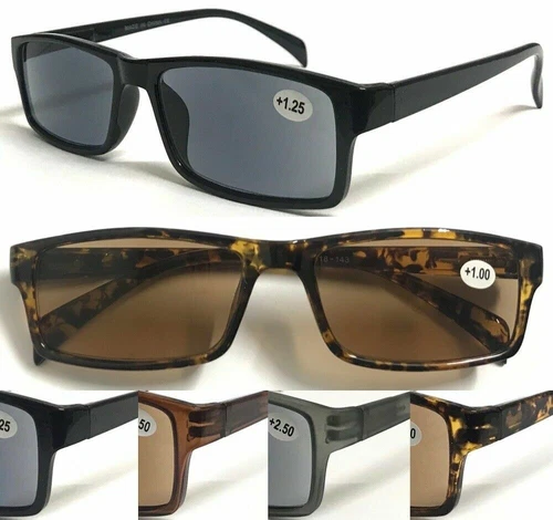 Classic UV400 Sun-Reader Men' Women' Reading Sunglasses Spring Hinge Arms SL155