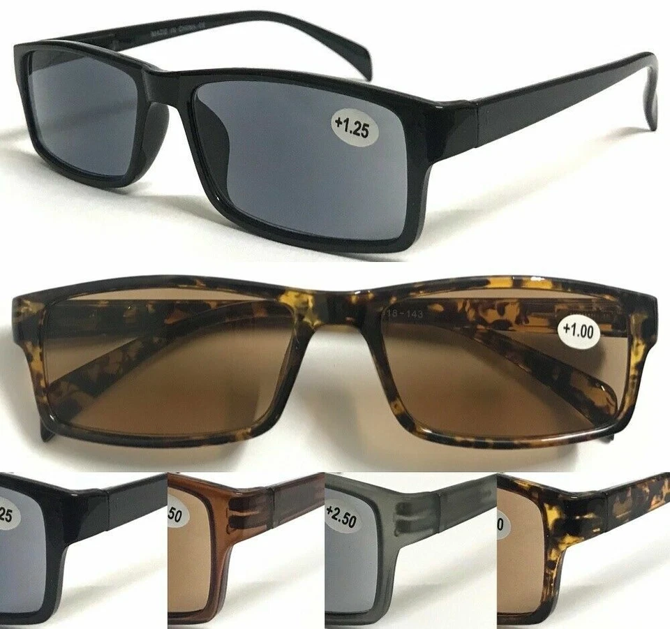 Classic UV400 Sun-Reader Men' Women' Reading Sunglasses Spring Hinge Arms SL155