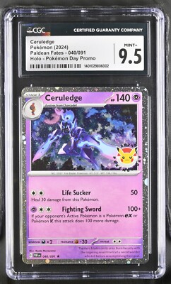 Ceruledge 040/091 Pokemon Day Promo 2024 Paldean Fates - PAF ( CGC
