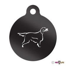 Gordon Setter Engraved Keychain Round Tag w/tab  Many Colors