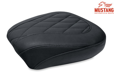 Mustang Wide Tripper Black Diamond Passenger Seat For 06-17 Harley-Davidson Dyna