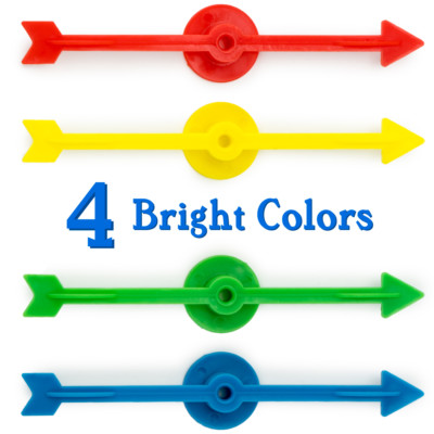 4 Inch Arrow Spinners Plastic Arrow Spinner In 5 Colors For School