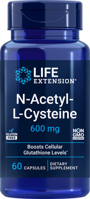 Life Extension N-ACETYL CYSTEINE (NAC) 600 MG 60 VegCaps (PACK of 2)