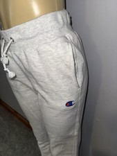 Champion Reverse Weave Big C Embroidered Tapered Jogger Sweatpants Light Gray S
