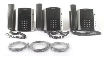 Lot of 3 Polycom VVX 600 Gigabit IP Phone VVX600 POE VOIP Phones; 6175971