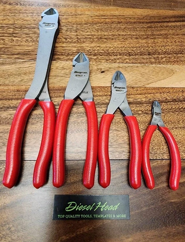 *NEW * Snap On Tools 4 Pc Plier Set - 84CF 86CF  87ACF 312CF 
