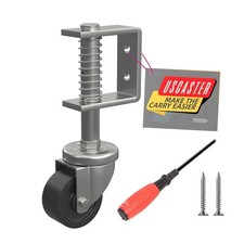 6-Inch Heavy Duty Rubber Gate Wheel with Adjustable U-Bolt, Supports 500lbs