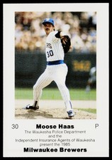 1985 Milwaukee Brewers Police #NNO Moose Haas Waukesha Police