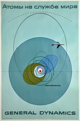  ️ Atoms for Peace Poster - General Dynamics Circa 1960s   24x36  - 200gsm