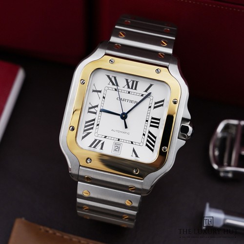 Cartier Santos De Cartier ‘Large’ W2SA0006 - 2019, Full Set Steel & Yellow Go...