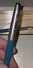 Nice turquoise vintage 1950s parker 61 fountain Pen & Mechanical Pencil Set  — photo 3