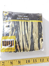 Party supply table skirt foil/black/gold sealed