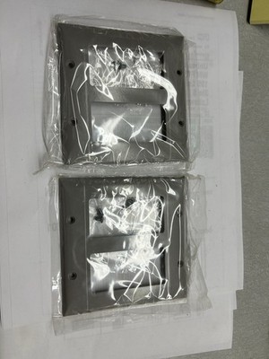(10) Pass & Seymour P262 Gray Two-Gang Rocker Switch Wall Plates