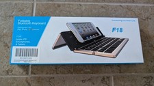 F18 Universal Portable Bluetooth Keyboard for Apple IOS Android Golden Color