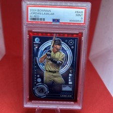 2024 Bowman Chrome Jordan Lawlar AI Red /5 Rookie PSA 9 Arizona Diamondbacks