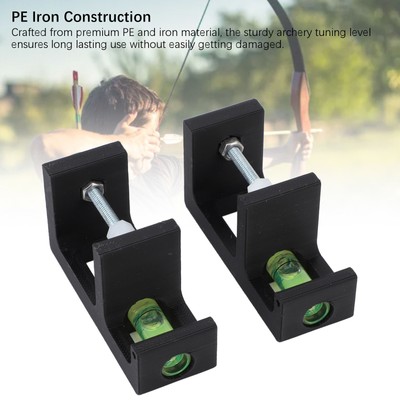 2PCS Bogenschießen Tuning Level PE Eisen Multifunktionale Dritte Achse Bow