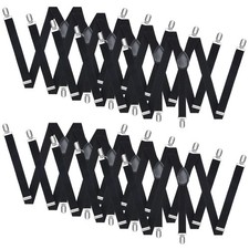 12Pcs Halloween Suspenders for Men Adjustable Suspender Elastic Y Back Style ...