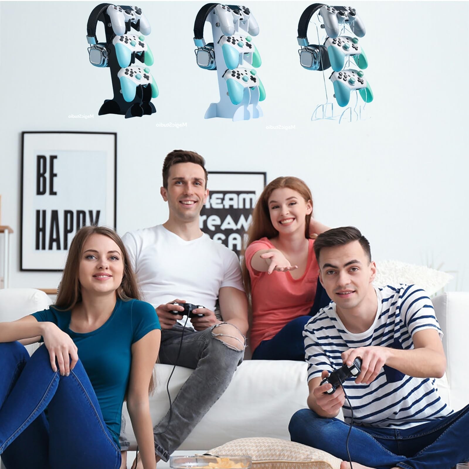 3-Tier Universal Controller Holder for Xbox Gaming Headset Switch,Nintendo