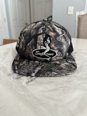 Supreme FW25 Pinup Mesh Back 5 Panel Cap Hat TrueTimber Fall Camo