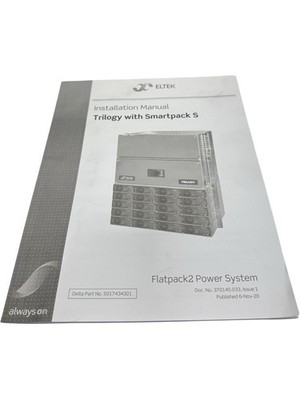 Eltek Installation Manual Trilogy with Smartpack S 370145.033 **SALE**