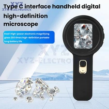 Handheld Magnifier Glass 20X Magnifying Jeweler Loupe Type C Digital Microscope