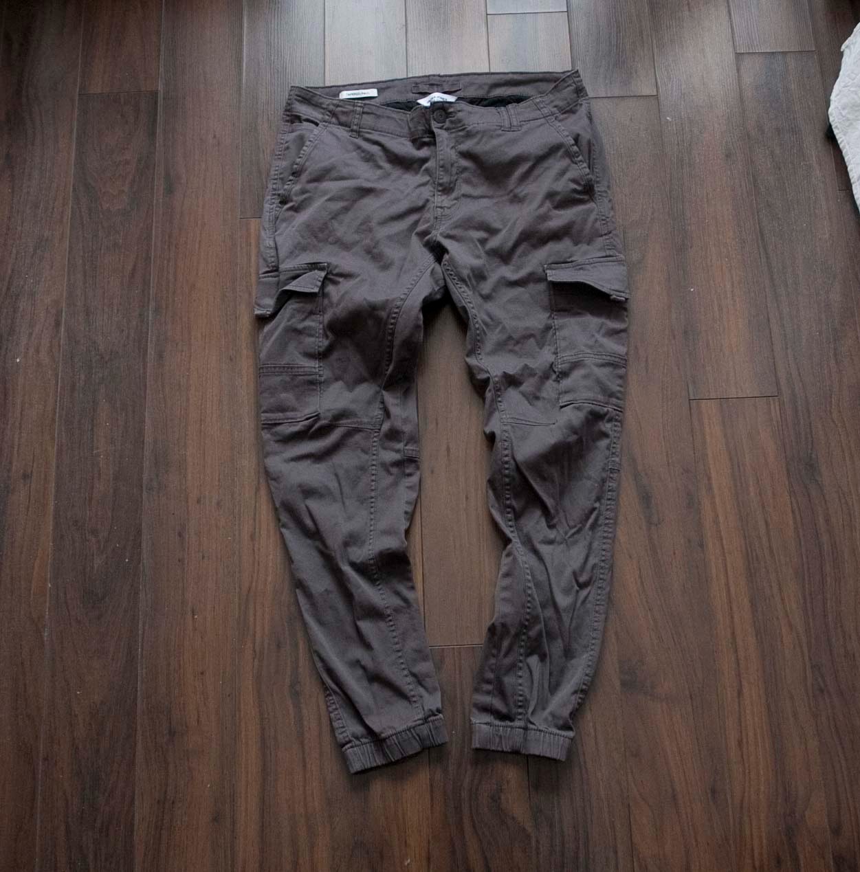 Jack & Jones Pants Cargo Tapered Paul Size 34x27.5 Dark Gray **31D1211