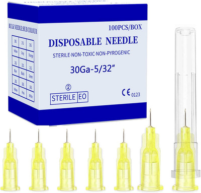 Disposable Luer Lock Needle 30Ga 4Mm 100Pack(30Ga-4Mm)