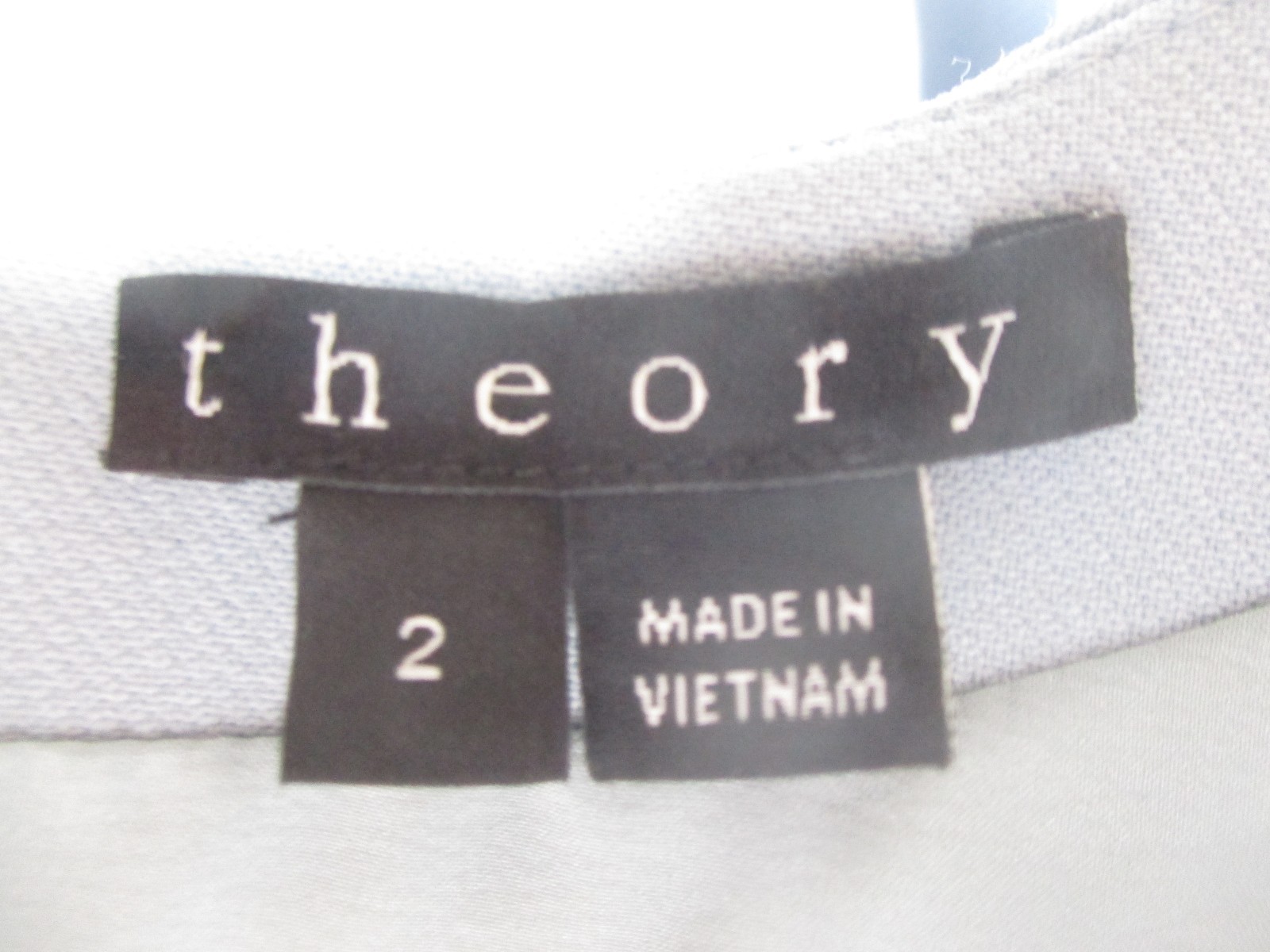 THEORY Light Blue Sleeveless Sheath Dress Wool Stretch Lined sz 2