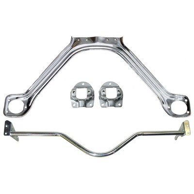 Monte Carlo Bar And Export Brace Kit Curved Chrome Mustang 1967-1970