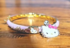 New Hello Kitty Bundle Silver Tone Pendant  Children's Gold Tone Bracelet Gift