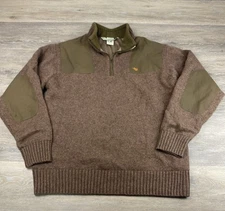Mack's Prairie Wings Upland Hunting Sweater Size Large 80% Wool Lined - Heavy